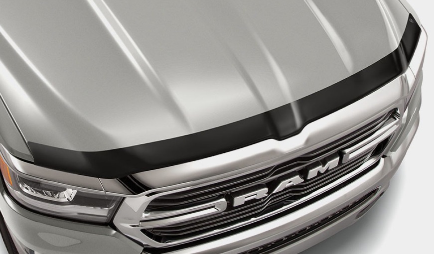 Mopar Matte Black Front Air Deflector 2019-up Ram 1500 Crew - Click Image to Close